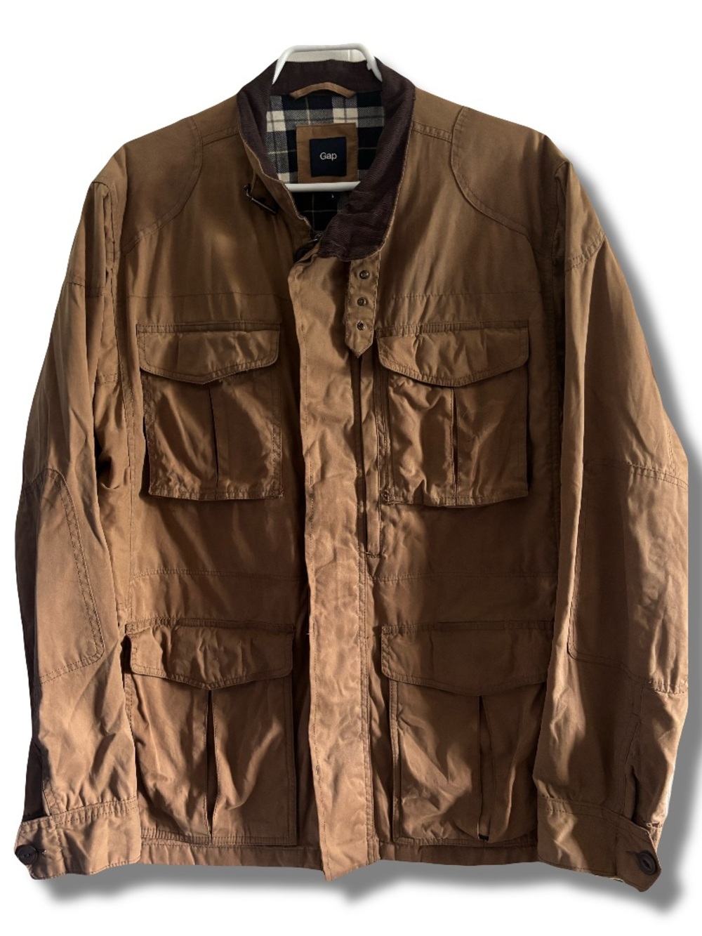 VTG Y2K Gap Chore Field Flannel Lined Corduroy Collared Canvass Jacket Large